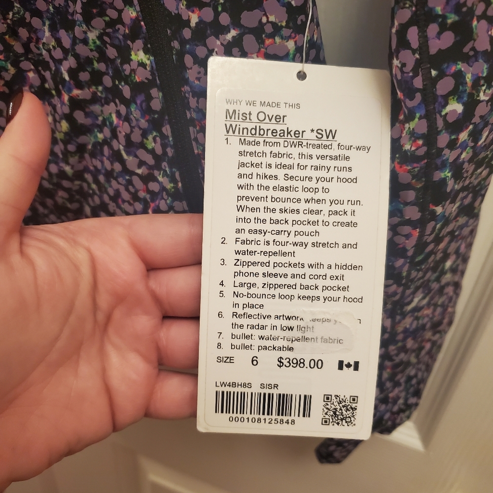 COPY for Measurement Video Lululemon Jacket Reflective SeaWheeze Size 6 - Picture 6 of 8